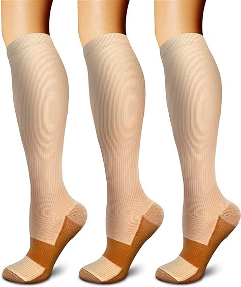 3 Pairs Copper Compression Socks 15 20 Mmhg Circulation Is Best