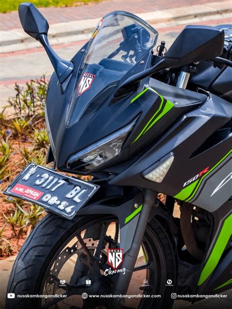 Sticker Motor Honda Cbr R All New Hitam Grafis Hijau Modifikasi