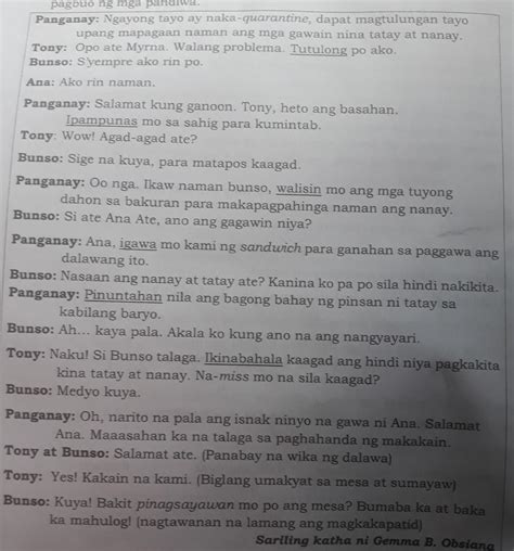 Ano Ang Napansin Mo Sa Mga Pandiwang Ginamit Sa Diyalogo Thankyou