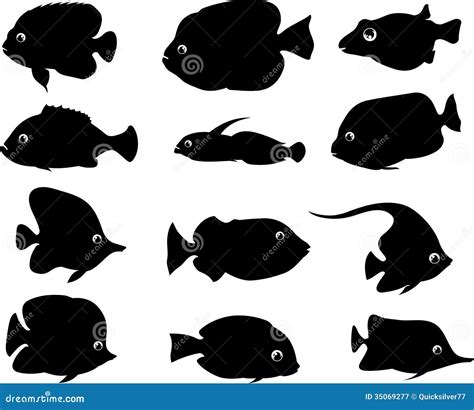 Tropical Fish Silhouette Stock Illustration Illustration Of Life