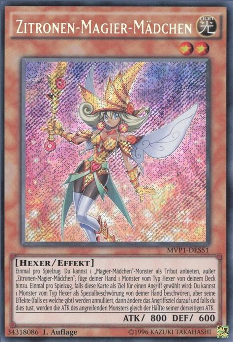 Recollectibles Sammelkarte Yugioh Karte Zitronen Magier Mädchen V 3