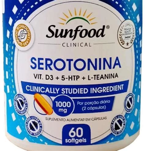 Serotonina Vitamina D Htp L Teanina Mg Sunfood Emp Rio