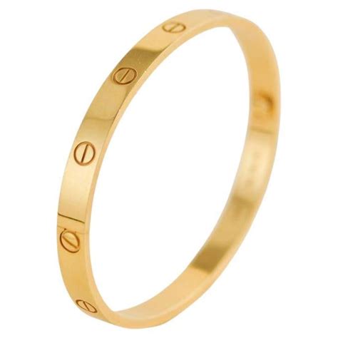 Cartier Love Bracelet Small Model 18K Yellow Gold Size 17 For Sale At