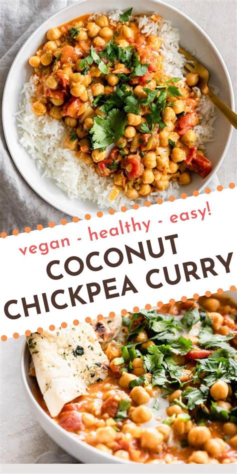 Coconut Chickpea Curry 30 Minutes Vegan Real Vibrant Recipe