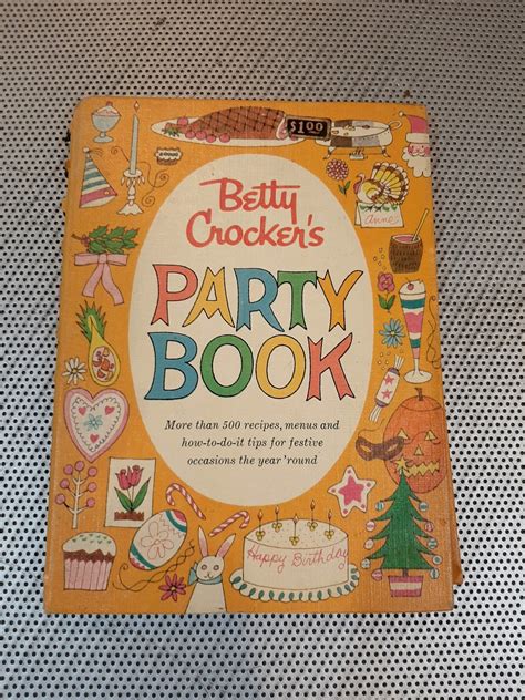 Vintage 1960s First Edition Betty Crocker S Party Book Cookbook Classic