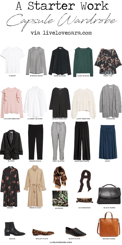 A Starter Work Capsule Wardrobe Livelovesara