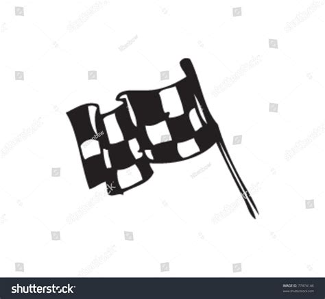 Drawing Checkered Flag Stock Vector Royalty Free 77474146 Shutterstock