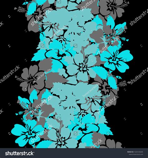 Elegant Seamless Pattern Hibiscus Flowers Design Stock Vector Royalty