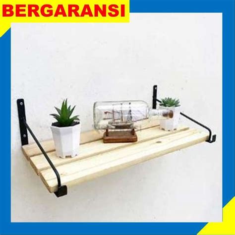 Jual Rak Buku Dinding Besi Dan Kayu Minimalis Vintage Kuno Es Sepatu