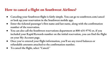 PPT Southwest Airlines Cancellation And Refund Policy PowerPoint