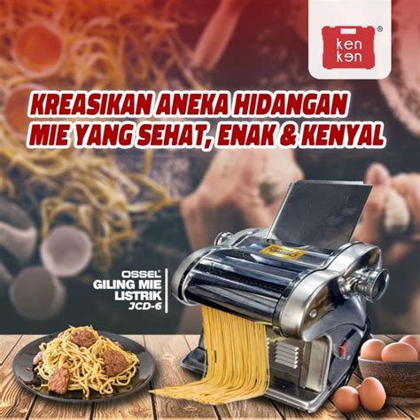 Ossel Giling Mie Gilingan Mie Listrik Stainless Jcd