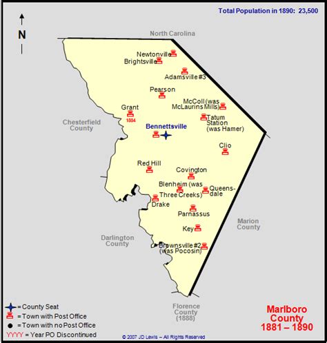 Marlboro County, SC - 1881 to 1890