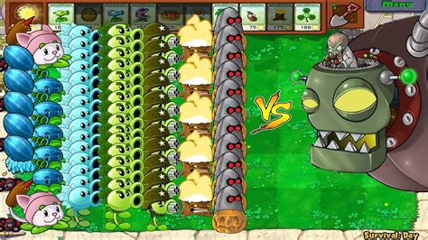 Plants Vs Zombies 99 Cattail Winter Melon Snow Pea Repeater And