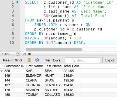 Mysql Sum