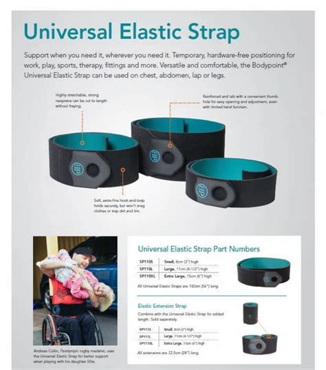 Bodypoint Universal Elastic Wheelchair Strap