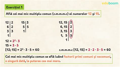 Cel Mai Mic Multiplu Comun C M M M C Matematica Clasa A 6 A