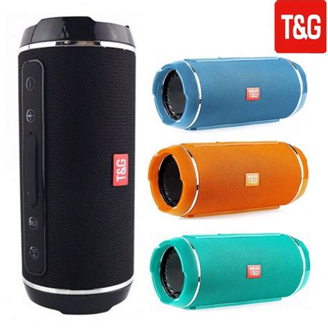 T G Tg Splashproof Stereo Wireless Portable Bluetooth Speaker