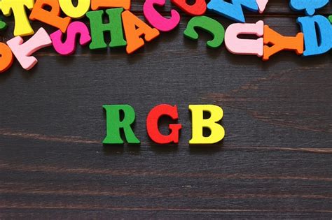 Premium Photo The Word Rgb With Colored Letters