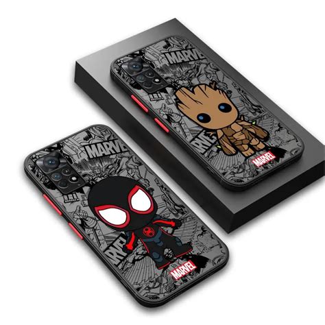 Marvel Spider Man Groot Funda De Tel Fono Para Xiaomi Redmi Note T