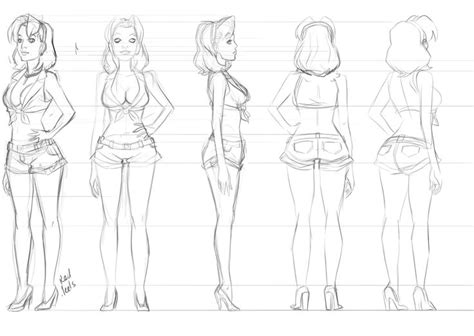 Pin On Character Pose Turn Women