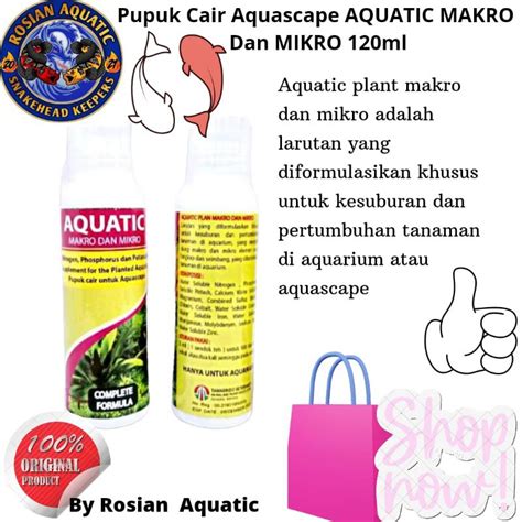 Jual Pupuk Cair Aquascape Aquatic Makro Dan Mikro Ml Shopee Indonesia