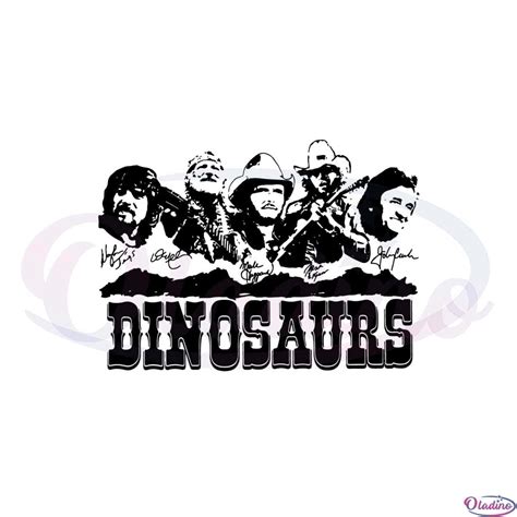 Country Music Legends Dinosaurs PNG Sublimation Designs - Oladino