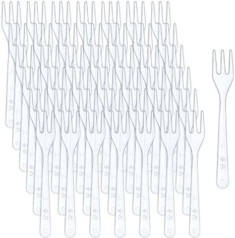 500 Pcs Clear Plastic Mini Forks 3 7 X 0 6 Inch Tiny Plastic Forks Small Disposable