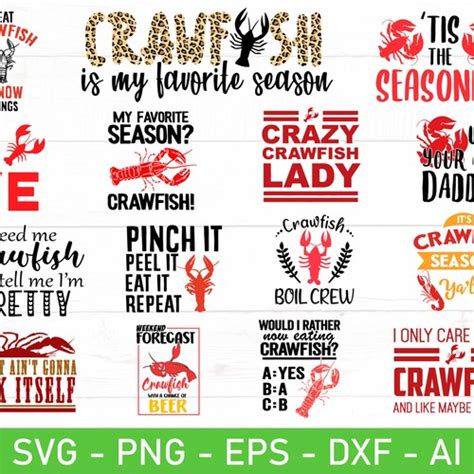 Crawfish SVG Bundle Crawfish Season Svg Mardi Gras Crawfish Etsy