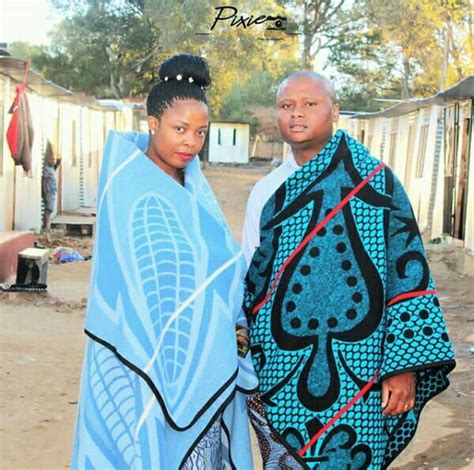 Clipkulture | Couple In Lesotho Traditional Blanket For Lobola