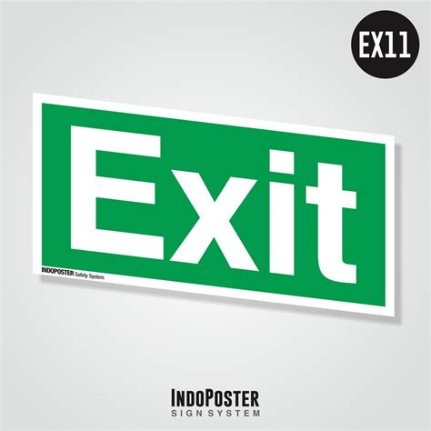 Jual Stiker Label K Safety Sign Emergency Tanda Pintu Exit Darurat