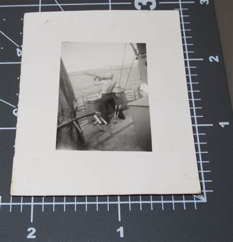 Shirtless Sailor SHOOT Machine Gun Navy WWII Men Man Vintage Gay Snapshot PHOTO Antique Price