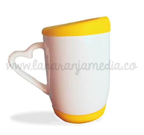 Mugs Con Tapa De Silicona La Naranja Media