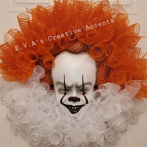 Scary Clown Wreaths Etsy