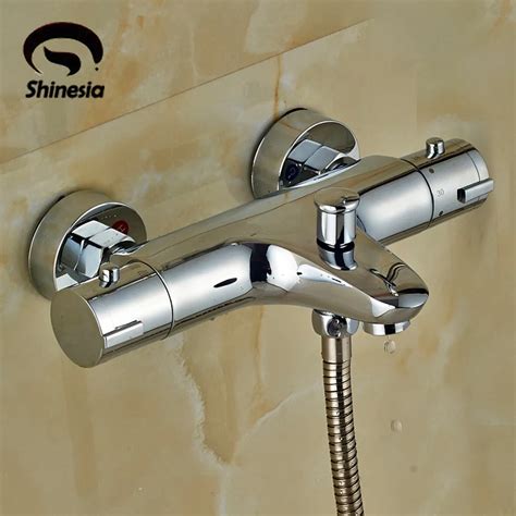 High Quality Solid Brass Chrome Bathroom Thermostatic Shower Faucet Valve Faucet Accessories