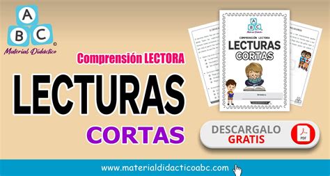 LECTURAS CORTAS 2 Comprensión Lectora Primaria Materiales Didáctico abc