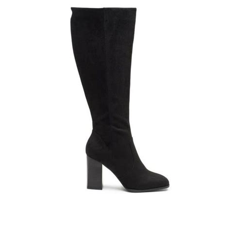 Shoes Zilly Knee High Faux Suede Boots Black Poshmark