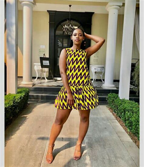 Kwezi Ndlovu In Sleeveless Ready To Wear African Print Short Dress Clipkulture