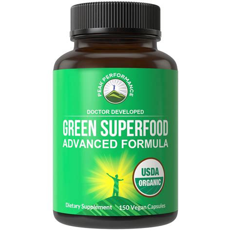 Organic Super Greens 150 Capsules Powerful Green Juice Superfood