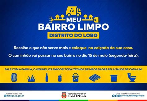 Not Cia Campanha Bairro Limpo Prefeitura Municipal De Itatinga