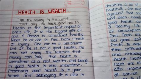 Short Essay On Health Is Wealth In English Essay On Health Is Wealth