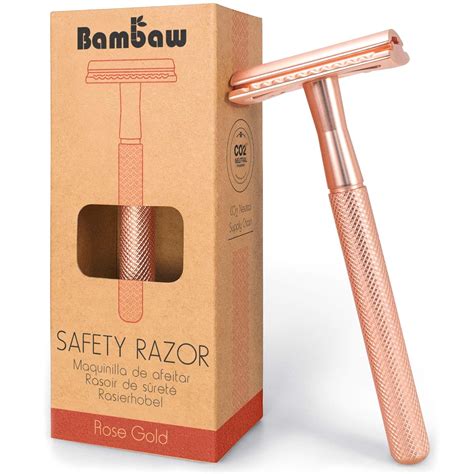 Rose Gold Safety Razor Women Metal Razors For Women Reusable Razor