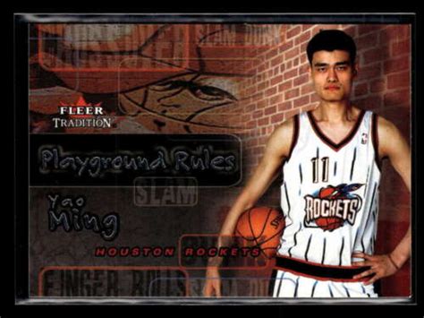 Fleer Tradition Yao Ming Playground Rules Pr Houston Rockets