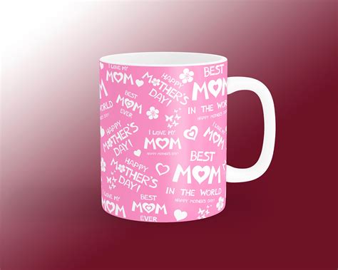 Mug Template Mothers Day Mug Design Sublimation Mug I Love Etsy