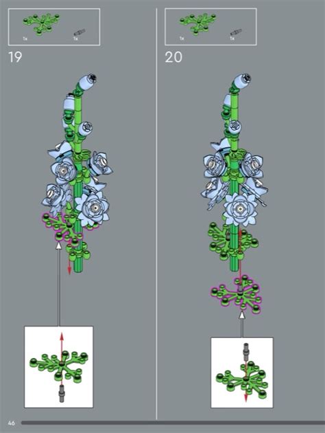 Lego Instructions For Set Wildflower Bouquet Icons Botanical