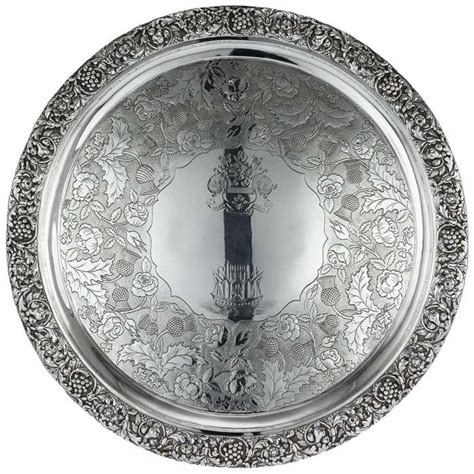 19th Century Scottish Solid Silver Salver George Mchattie Edinburgh