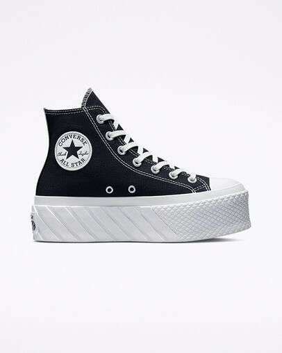 Converse Chuck Taylor All Star Lift 2x Platform En Color Negro Y Color Blanco Chollometro