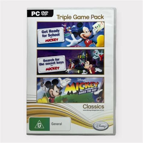 DISNEY S MICKEY MOUSE Triple Game Pack For Windows PC 2002 DVD ROM