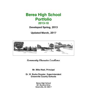 Fillable Online Berea High School Portfolio Fax Email Print Pdffiller