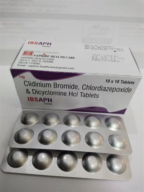 Clidinium Bromide Chlordiazepoxide And Dicyclomine Hcl Tablets At Rs