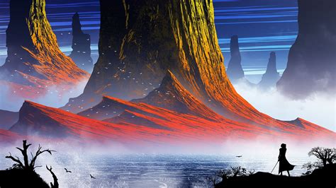 Download Sci Fi Landscape HD Wallpaper by Michal Kváč